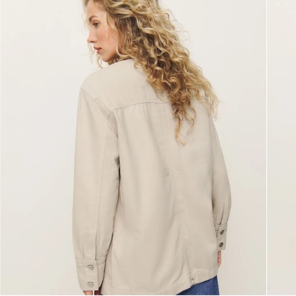 Reformation Archer Denim Jacket Coyote - Size S - Picture 4 of 10